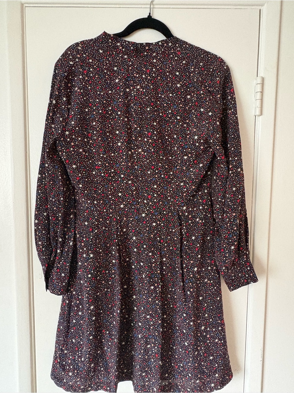 Madewell Balsam 100% Silk Tie-Neck Dress in Starry Night Size 6 - Picture 10 of 12